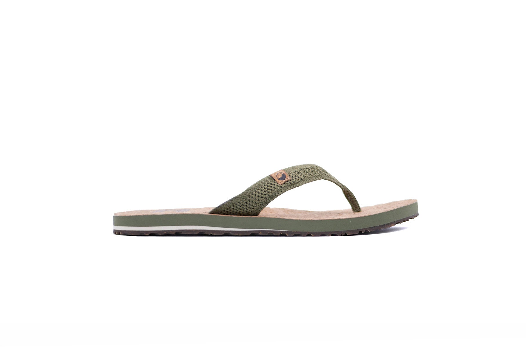 women's burnt olive sandals from right side