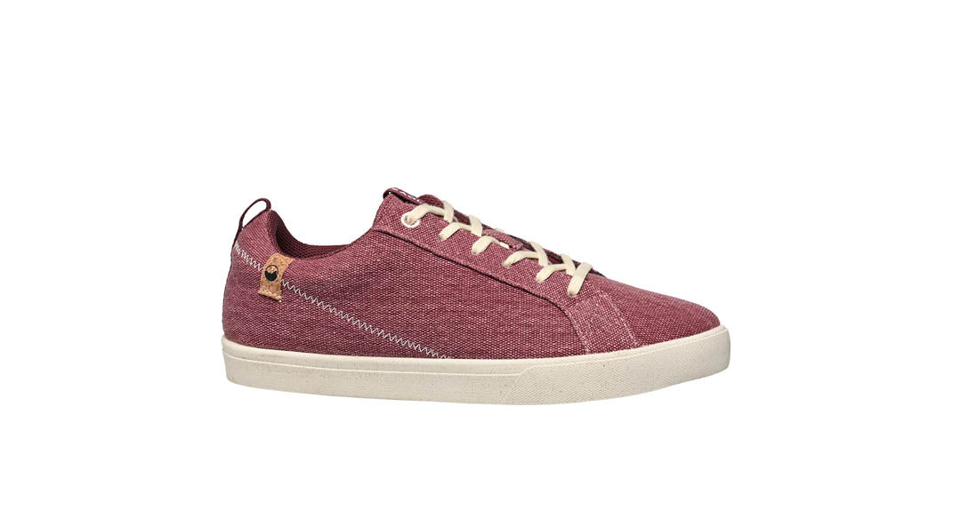 women's burgundy shoes from right side