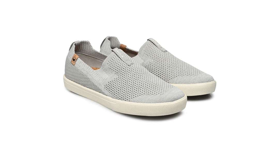 women's light grey shoes overview from right side